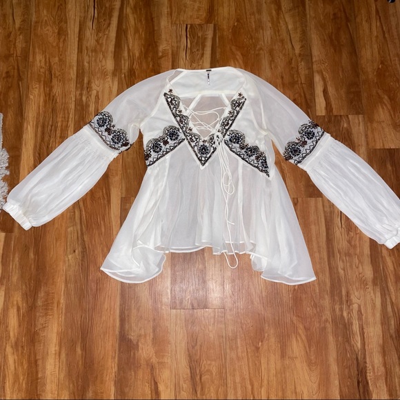 🚫 Sold on Mercari 🚫Free People Paths of Fancy Blouse - Picture 7 of 14